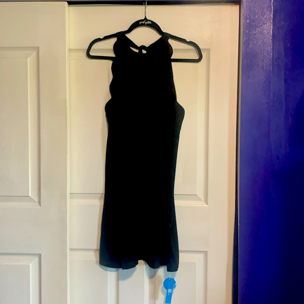 Joelle sleeveless halter neck mini dress